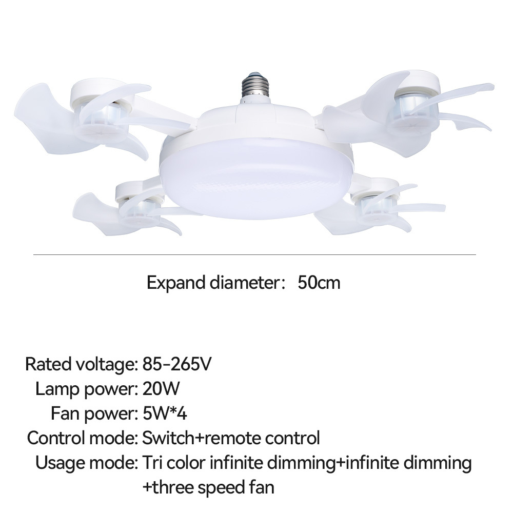 Four-headed fan