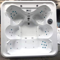Baignoire en acrylique de style surf, massage, thermostat, spa à bulles, grande capacité, pour villa et jardin