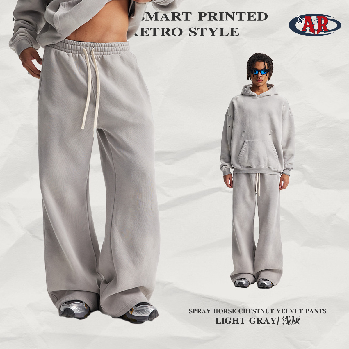 7792 pantalones-Gris claro
