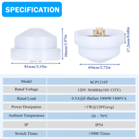Sensor Fotoeléctrico CNRIYA con Enchufe IP65/IP54 105-135V, Interruptores Inductivos con Bloqueo Giratorio para Luces LED de Calle Día/Noche