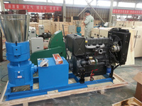 Petite Machine à granulés d'alimentation Diesel domestique, presse à granulés, moteur Diesel 22hp, broyeur à granulés de biomasse
