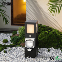 Station d'alimentation extérieure étanche avec lumière LED à détecteur de mouvement, en acier inoxydable, résistante aux intempéries, pour jardin, camping-car, camping