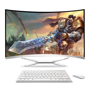2020 factory price china 27''/23.8''/22'' curved screen all in one desktops intel i3 i5 i7 AIO pc gaming computer