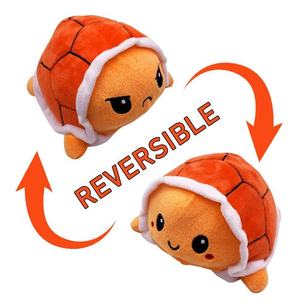 15cm Schattig Pluche Dieren Knuffel Schildpad Speelgoed Dubbelzijdig Omkeerbare Pop PP Katoenen Vulling Trooster Glimlachende Schildpad Cadeau - Product Image 4
