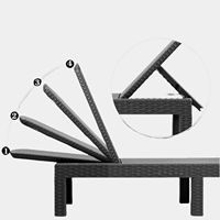 Chaises longues d'extérieur robustes, dossier réglable, montage facile et imperméable, légères pour le patio, la piscine, la plage et la cour.
