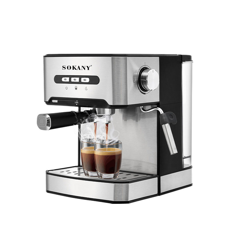 Machine à expresso Sokany SK-6863 850W 1.6L Buse Vapeur Design Inox