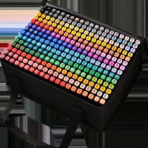 Artist Grade 168 Dual Tip Markers <b>Set</b> with Alcohol Inks and Acrylic <b>Paint</b> for Professional Drawing and DIY Design - Product Image 1
