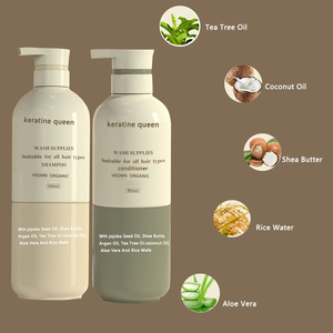 Tratamiento reparador sin sulfato para el cuidado del cabello, aceite de argán Natural de biotina, juego de champú y acondicionador para el crecimiento del cabello anticaída de coco - Product Image 5