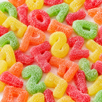 Bonbons gélifiés en forme de chiffres, vente en gros, halal, blocs de bonbons gélifiés, bonbons et friandises acidulés aux fruits, bonbons gélifiés bon marché à marque privée