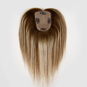 Luxury Real European Mono Base Toupee Cuticle Remy <b>Clip</b> in Top Human Hair Toppers for Women 3*5 Silk base Hair Topper - Product Image 2