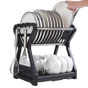 Custom logo Dish <strong>Drying</strong> <strong>Rack</strong> with Drainboard Drainer <strong>Wall</strong>-<strong>hung</strong> Type Kitchen Light Duty Countertop Utensil Organizer Storage - Product Image 1