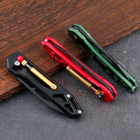 Couteau de survie pour le camping et la chasse, manche en alliage d'aluminium, couteau de poche utilitaire, couteau pliant tactique de haute qualité