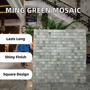 Mosaïque carrée en onyx rouge, carreaux de marbre de 8 mm d'épaisseur, pierre polie neuve, moderne, pour murs intérieurs, salons, salles à manger - Product Image 2