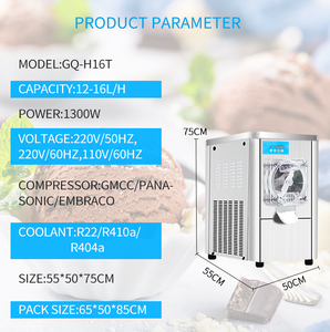 Máquina de Helados Comercial GQ-H16T, Precio al por Mayor, para Servir Helados, Gelato Italiano, Congelador de Lotes, Máquina de Helados Duros - Product Image 2