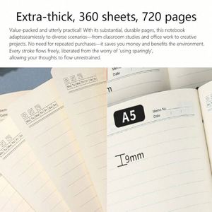 Customized Brand Journal Sewing Hardcover Leather Diary 360 Pages <b>Thick</b> <b>Notebook</b> with Embossed Custom Logo - Product Image 4