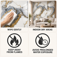 Papier peint auto-adhésif en marbre gris blanc or de 1 mm, feuilles IXPE de 1,2 x 3 m pour les murs décoratifs des chambres d'hôtel