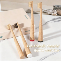 Brosse à dents en poils de porc naturels, poils de cheval, biodégradable, respectueuse de l'environnement, sans BPA, sans plastique, manche en bambou