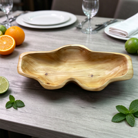 Bol sculpté en racine de bois naturel de forme irrégulière unique, fait main, plateau de rangement pour fruits, décoration pour la maison et les restaurants