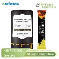 Bâtonnets de miel Shilajit, pur, naturel, d'origine himalayenne, acide fulvique, minéraux, soutien immunitaire