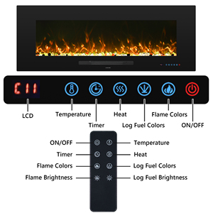 Chimenea eléctrica montada en la pared de 42 pulgadas Luxstar, <span class=keywords><strong>Kamin</strong></span> Artificial LED, 13 colores, cama de combustible con llama, Control remoto para Hotel doméstico - Product Image 4