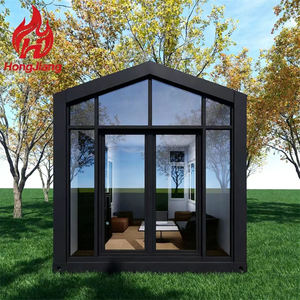 20英尺微型黑色集装箱谷仓便携式可拆卸储物棚预制房屋度假小屋 - Product Image 2