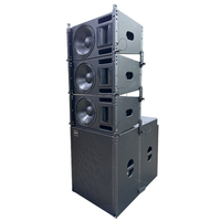 Sistem Suara Amplifier DSP 500W Desain Baru untuk Konser Luar Ruangan, Panggung Gereja, Speaker Line Array Aktif Profesional 10 Inch