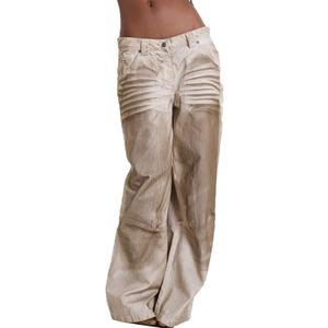 กางเกงยีนส์ทรงคลาสสิคแบบขายส่ง รุ่น Colossus สไตล์สตรีทแวร์ ทรงโอเวอร์ไซส์ สำหรับผู้ชาย สี Maillard วินเทจ ขอบดิบ ทรงแบ็กกี้ - Product Image 4