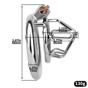 Jaula para Pene con Diseño de Orificio de Cadena FRRK, Dispositivo de Castidad Masculina, Tallas S, M, L, 3 Opciones de Tamaño, Funda Hueca para Pene, Jaula para Pene, Dispositivo de Castidad - Product Image 3