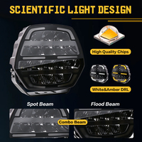 Raych R06 7/9 Zoll LED-Fahrlicht 120W 160W Weiß + Blitz DRL LED Offroad-Arbeitsleuchte für Jeep UTV LKW
