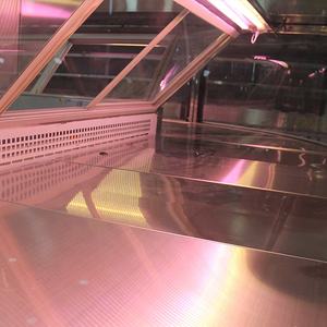 Arco de vidrio Deli Food <span class=keywords><strong>Showcase</strong></span> forma redonda tipo abierto carne pescado exhibición nevera servir sobre mostrador para la venta - Product Image 4