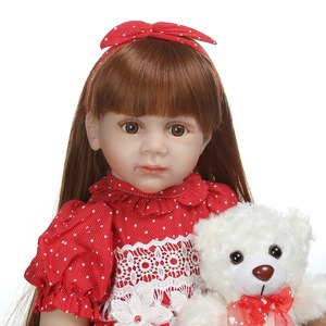 Muñeca Bebé Reborn <span class=keywords><strong>de</strong></span> <span class=keywords><strong>Silicona</strong></span> Suave Fridolin, <span class=keywords><strong>Tamaño</strong></span> <span class=keywords><strong>Real</strong></span> <span class=keywords><strong>de</strong></span> 60 cm, 6-9 Meses, Princesa, Cabello Largo - Product Image 3