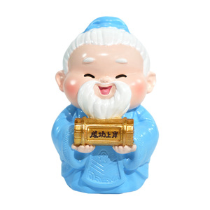 Figura de Confucio, adorno de resina, suministros de escritorio de una sola pieza, regalo para el regreso a la escuela, diseño tradicional - Product Image 5