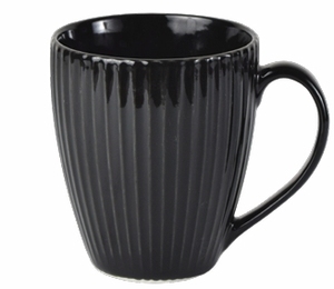 Tasses et mugs en grès, mug à café en céramique rétro à rayures en relief - Product Image 4