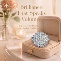 Ensemble de bagues personnalisées en argent S925 plaqué or 18 carats avec motif tournesol et moissanite, 5g, luxueuses, pour mariage