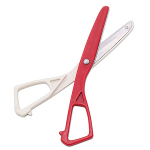 Student Scissors Children Craft <b>Plastic</b> <b>Edge</b> Bound 135mm Stainless Steel Safe Paper Cutting Handle PP Bulk - Product Image 1