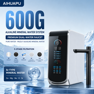 Purificador de Agua RO de 600G Bajo <span class=keywords><strong>Fregadero</strong></span>, <span class=keywords><strong>Grifo</strong></span> Negro de Lujo, Agua Alcalina Mineral, 1.57L/min, Sin Tanque, Pantalla TDS GB-8537 - Product Image 1