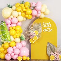 Perlengkapan Dekorasi Balon Lengkung Buah Oranye Kuning, Balon Oranye Lime Hijau, Tema Buah Musim Panas, Dekorasi Pesta Ulang Tahun dan Baby Shower
