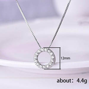 Collier <span class=keywords><strong>couple</strong></span> japonais et coréen, pendentif rond élégant, chaîne clavicule personnalisée - Product Image 3