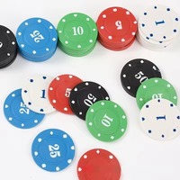 Jetons de poker en plastique 4g numérotés, jetons de casino, jetons de jeu Texas Hold'em
