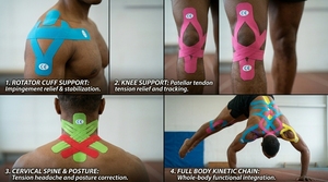 Tiras de cinta precortadas en forma de Y para soporte muscular de hombros y <span class=keywords><strong>espalda</strong></span>, terapia física, cinta de kinesiología - Product Image 3