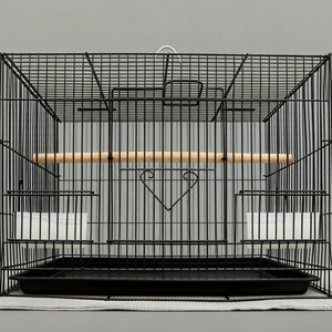 Cage à oiseaux en métal pliable et portable pour l'élevage de canaris, avec perchoir en bois, en promotion - Product Image 3