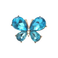 Nouveau style, accessoires de bijouterie électroplaqués en alliage de zinc avec papillon en cristal, coque de téléphone, autocollant décoratif, strass pour chaussures à trous