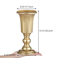 Vase en métal pour centre de table de mariage, vase trompette en métal pour centre de table de fête de mariage, dîner, événement