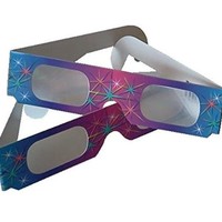 Lunettes 3D jetables personnalisables en papier à polarisation linéaire pour effets de feux d'artifice et séparation de la lumière par diffraction