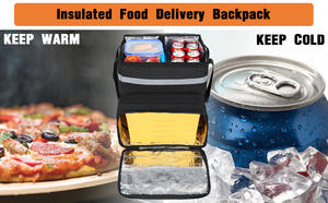 กระเป๋าส่งพิซซ่าแบบมีฉนวน, กระเป๋าส่งอาหารขนาดใหญ่, กระเป๋าเก็บความเย็นสำหรับปิกนิกกลางแจ้ง - Product Image 3