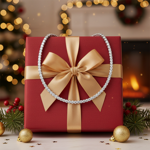 Collier ras-de-cou en moissanite plaqué argent or blanc 18 carats, 0,5 carat, couleur G-H, clarté VS1-VS2, polissage haute brillance - Product Image 6