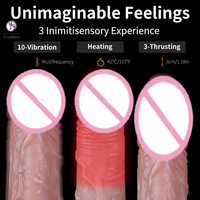 Kabelloser Ferngesteuerter Automatischer Vibrator für Erwachsene mit 10 Vibrationsstufen, 3-Teiliger Teleskopfunktion und Intelligenter Heizfunktion