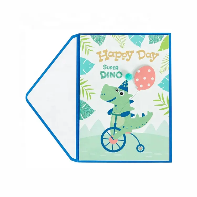 Special Day Wishing Dinosaur Handmade Cards, Design Gift Birthday Greeting Cards