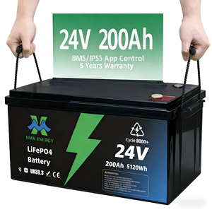 Pin Lithium LiFePO4 12V 200Ah sạc lại được, tương thích với hệ thống <span class=keywords><strong>24V</strong></span> cho xe RV, 6000 chu kỳ, đạt chứng nhận CE/FCC/ROHS, 21kg - Product Image 1