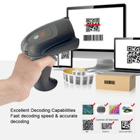 Lector de Códigos QR Portátil JINGXIN Comercial USB RS232, Conexión por Cable, Plug and Play, Pistola Escaneadora de Códigos de Barras para Supermercado